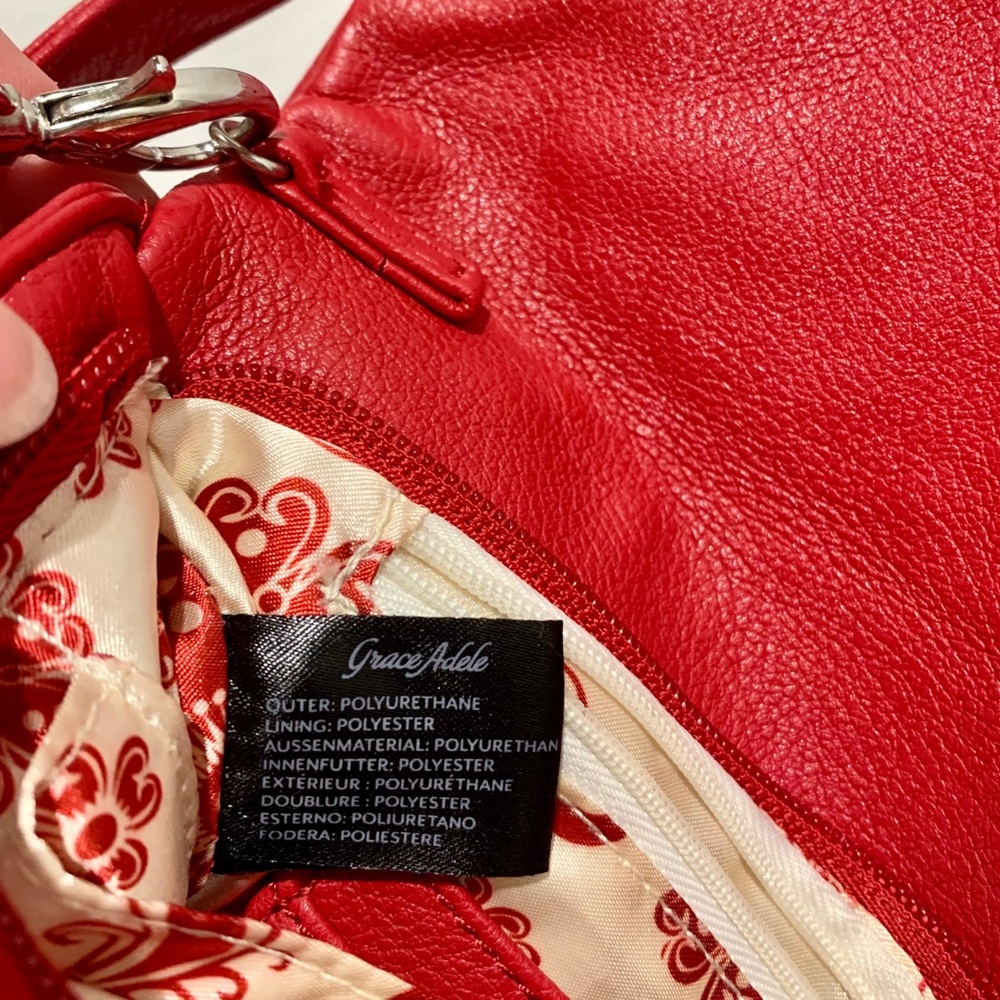 GRACE ADELE Red Messenger Cross-body Clutch *NWOT - Picture 5 of 7